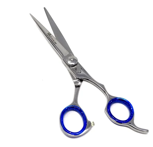 Miniatura 8 de Tijeras profesionales para adelgazar, texturizar, cortar, anillos de agarre cómodos con inserciones de tensión ajustable y dedos - Acero inoxidable