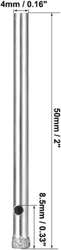 Miniatura 2 de uxcell Brocas de diamante de 0.157 in, sierras de agujero para azulejos de vidrio, porcelana, mármol, botellas de cerámica, ollas de ladrillo