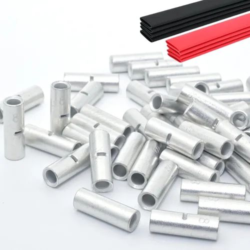 Miniatura 12 de SVAAR 24 PCS Conectores de Empalme a Tope de Calibre 6 No Aislados 6 AWG Conectores de Empalme a Tope Sin Aislamiento Kit de Reparación de Empalmes