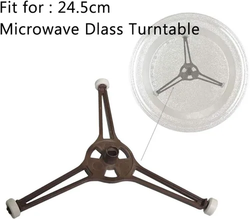 Miniatura 2 de 2 soportes para tocadiscos de microondas para horno de microondas de 9.6 pulgadas, placa giratoria plana de vidrio, soporte de bandeja de placa