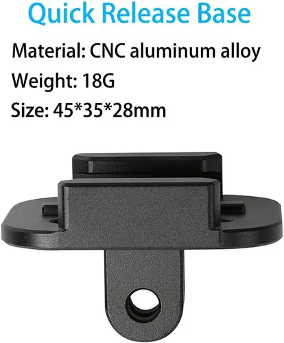 Miniatura 2 de PellKing Base de liberación rápida para trípode compatible con GoPro Hero 13 12 11 10 9 8 7 6 5 4 Session Max, Insta360 One R, DJI Osmo Action 5 4 3