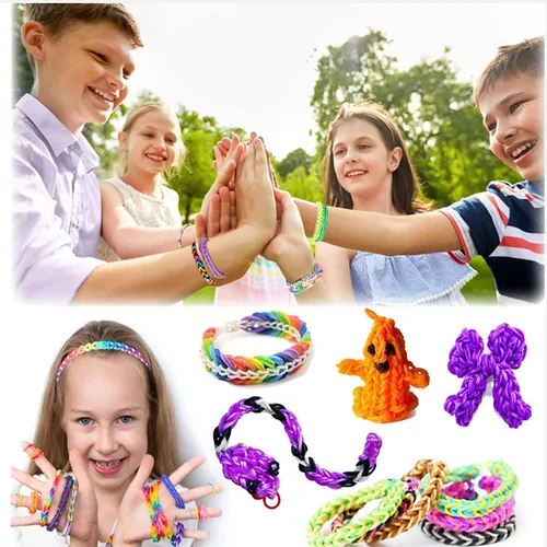 Miniatura 6 de YITOHOP Kit de Pulseras de Bandas Elásticas de Telar 15000+, Bandas de Goma para Kit de Hacer Pulseras, Kit de Fabricación de Pulseras de Telar