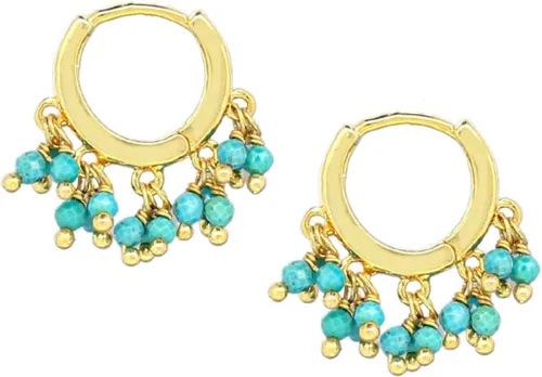 Miniatura 17 de Gempires Aretes de Cuentas de Piedras Preciosas Naturales de Cristal Ligeros Elegantes Hechos a Mano Joyería Hipoalergénica Chapada en Oro Diseño