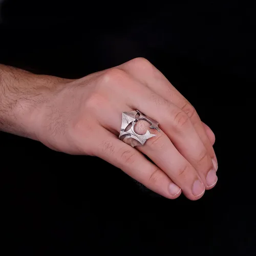 Miniatura 6 de Anillo Bruja Rey De Angmar, El Señor Nazgul Anillo De Plata, Anillo De Plata Sauron Commander, Anillo De Plata Señor De Los Espectros Del Anillo De