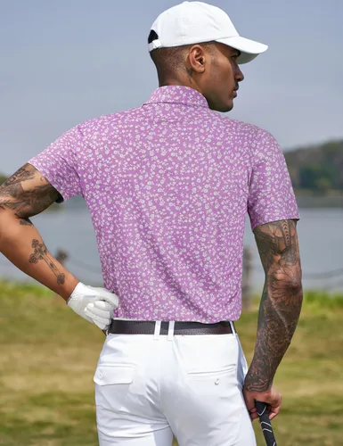 Miniatura 142 de TAPULCO Camisetas tipo polo de secado rápido para hombre, diseño de camuflaje, atléticas, ligeras, transpirables, casuales, para golf
