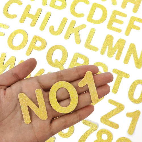 Miniatura 19 de 72 piezas de parches de letras y números para planchar con purpurina, parche bordado del alfabeto A-Z, números del 0 al 9 para chaquetas, mochilas