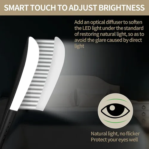 Miniatura 3 de Zonon 4 luces LED de temperatura USB para portátil con cuentas LED, interruptor táctil y flexible flexible para teclado, portátil, escritorio, PC