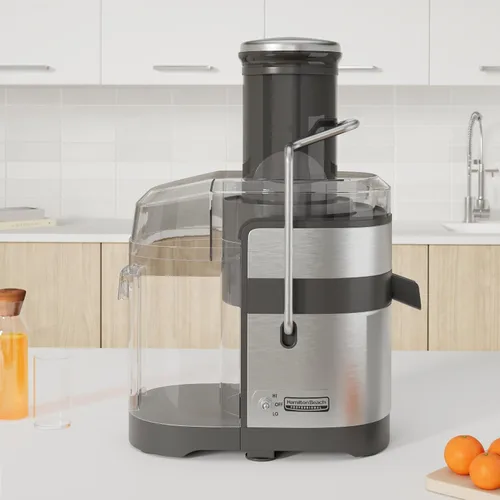 Miniatura 2 de Hamilton Beach Professional Máquina exprimidora, extractor centrífugo, con súper canal de 3.5 pulgadas para frutas y verduras enteras, herramienta