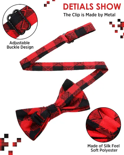 Miniatura 3 de Zhanmai 20 corbatines para niños, preatados, a granel, con banda ajustable para el cuello para niños, boda, fiesta de cumpleaños, Estilo clásico