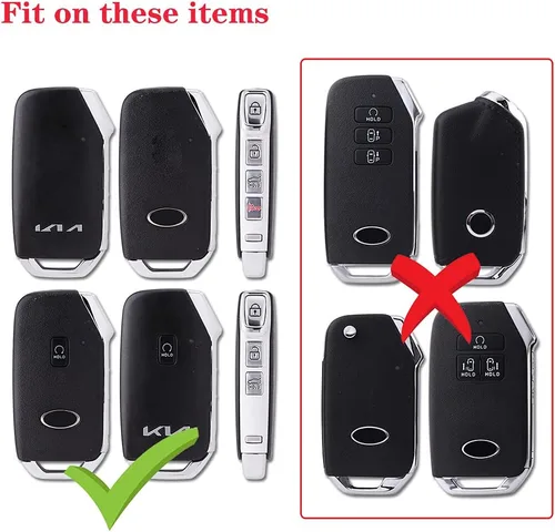Miniatura 2 de Horande Funda Protectora de TPU Blanda para Llavero de Coche, Compatible con Kia Telluride K5 Ceed Cerato Forte NIRO Seltos SX Turbo Sorento Soul