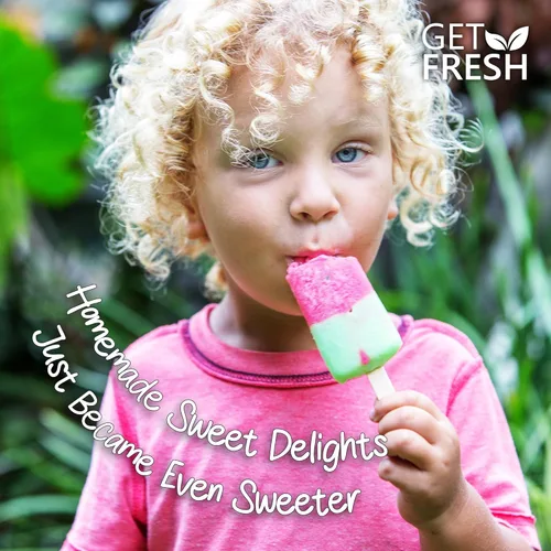 Miniatura 8 de GET FRESH Juego de herramientas para hacer helados y dulces para niños, 8 moldes de silicona para hacer helados de gelatina para niños, moldes