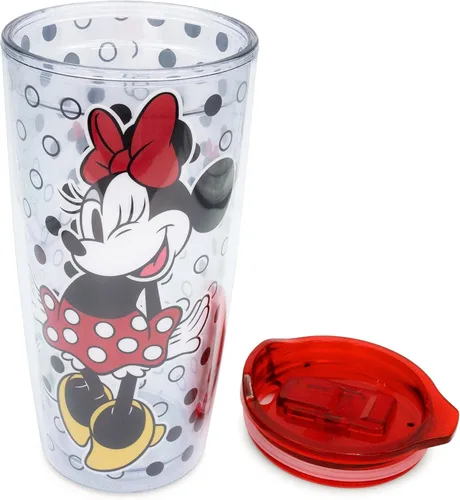Miniatura 2 de Disney Minnie Mouse - Vaso de viaje acrílico con tapa de cierre deslizante Taza fría alta de carnaval para bebidas, jugo, limonada Esenciales
