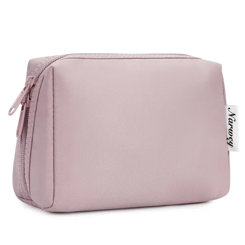 Miniatura 23 de Narwey Bonita bolsa de maquillaje de viaje, bolsa organizadora de cosméticos, bolsa de aseo con compartimentos para mujeres y niñas (grande, morado)