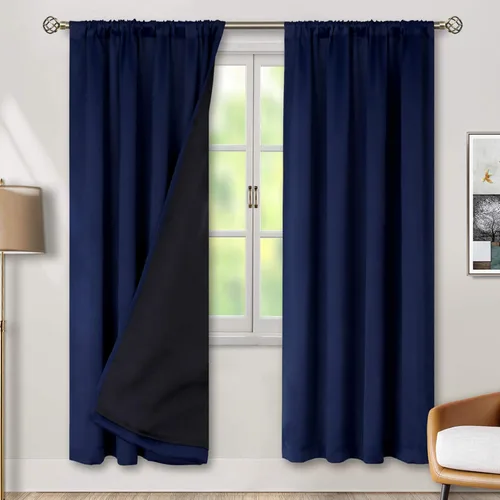 Miniatura 125 de BGment - Cortinas opacas para sala de estar de 63 pulgadas de largo, juego de 2 paneles, cortinas para oscurecer toda la habitación, cortinas