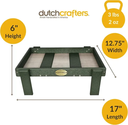 Miniatura 2 de Comedero para pájaros DutchCrafters Amish hecho en Estados Unidos, comederos de plataforma para aves silvestres, independientes y para exteriores
