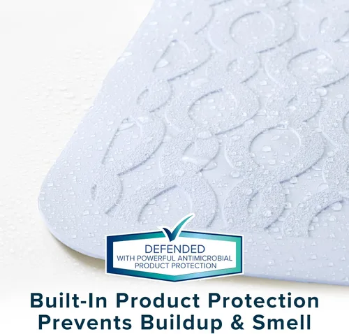 Miniatura 6 de SlipX Solutions Alfombrilla de seguridad de goma grande duradera de 27 x 15 pulgadas, siéntete seguro y seguro en tu baño o ducha, textura de Blanco
