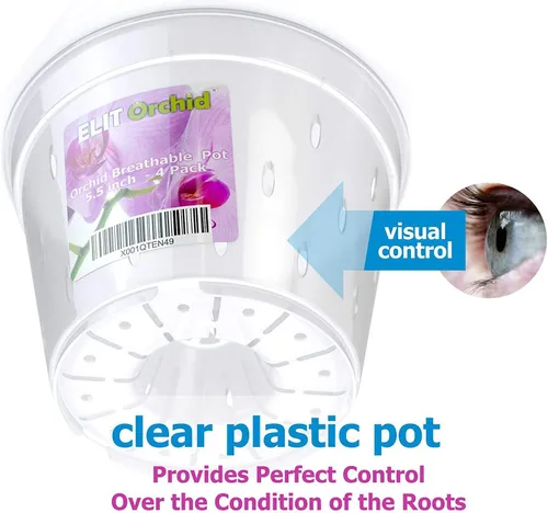 Miniatura 4 de Maceta para orquídeas con orificios, para interiores, de plástico transparente