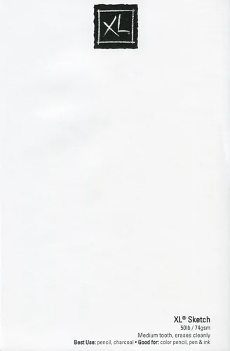 Miniatura 4 de Canson Bloc de bocetos de papel serie XL para carbón, lápiz y pastel, encuadernado con alambre lateral, 50 libras, 9 x 12 pulgadas, 100 hojas