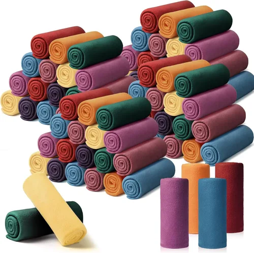 Miniatura 11 de Kinlop Manta de forro polar a granel de 60 x 50 pulgadas, suave, ligera y acogedora, manta cálida de felpa para mascotas, para cama, sofá, hogar