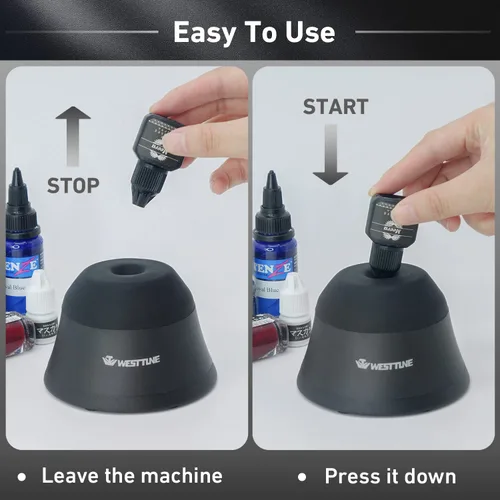 Miniatura 2 de Lab - Mini mezclador de vórtice, 4000 rpm, mezclador de pintura de alta velocidad y mezclador de pintura para pinturas acrílicas, esmalte de gel