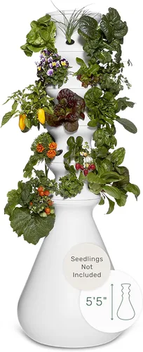 Miniatura 15 de Kit de inicio Farmstand con anillos luminosos y 18 créditos para plántulas Pequeño kit de sistema de cultivo hidropónico Torre de maceta