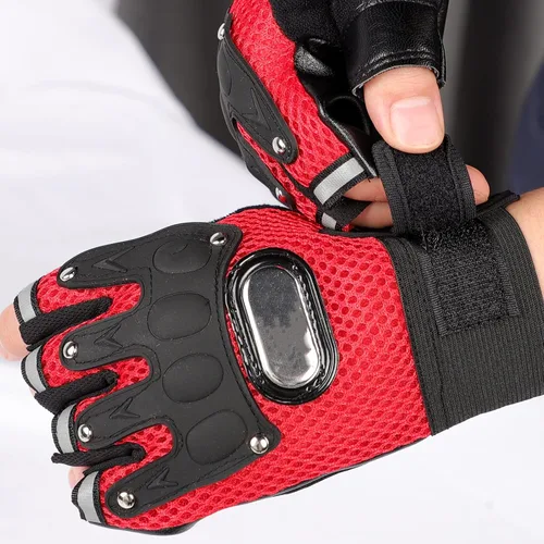 Miniatura 4 de IPENNY Guantes de entrenamiento unisex para hombre y mujer, guantes de ciclismo de medio dedo, transpirables, elásticos, guantes de ciclismo