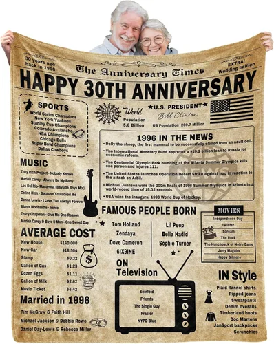 Miniatura 13 de Manta de boda de 50 aniversario, regalo para 50 aniversario de boda, regalo dorado de 50 años de matrimonio, regalos para pareja, esposa, marido