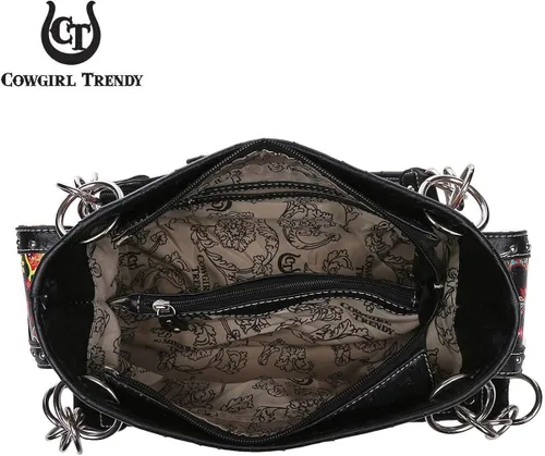 Miniatura 6 de Juego de cartera para mujer, estilo occidental, diseño de flores y mariposas, estilo floral, estilo campestre
