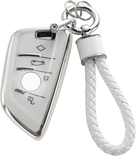 Miniatura 15 de YO&YOYE - Funda para llavero Ford con llavero, protector de llavero de TPU suave para F150 Explorer Mustang Edge Lincoln MKZ MKX MKC