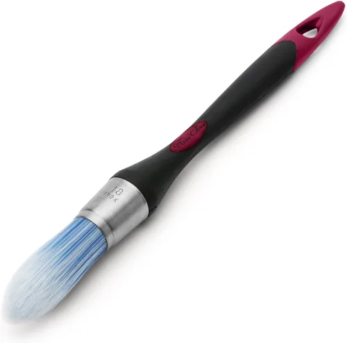 Miniatura 7 de Bates - Brocha para recortar, 0.75 pulgadas, pincel pequeño, pinceles de recorte, pinceles de pintura para paredes, rojo y negro Rojo-Negro