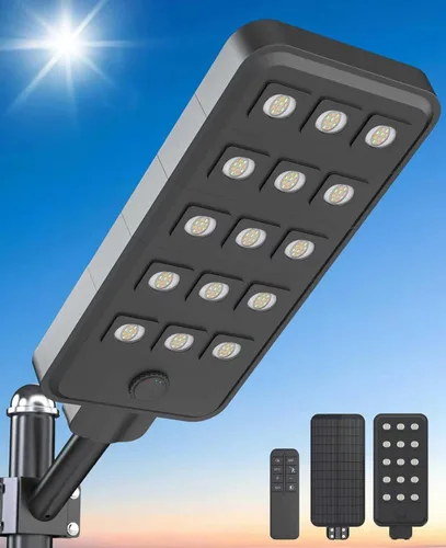 Miniatura 12 de JAYNLT X-13000W Luces de calle solares al aire libre, luces de estacionamiento comerciales ultragrandes de 6500K del atardecer al amanecer, luz