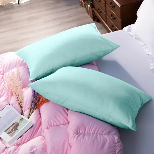 Miniatura 6 de NTBAY Fundas de Almohada de Algodón Egipcio Queen - Juego de 2, Fundas de Almohada de Algodón de 500 Hilos - Fundas de Almohada Suaves
