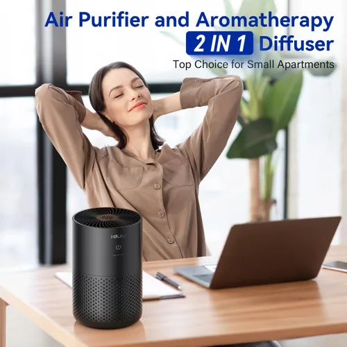 Miniatura 3 de Purificadores de aire para dormitorio del hogar, purificador de aire True HEPA H13 con esponja de fragancia para un mejor sueño, polen, humo, polvo