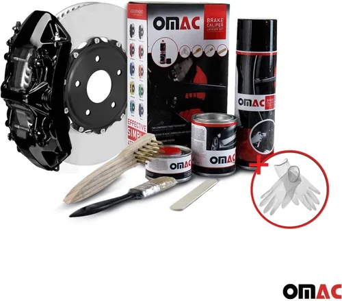Miniatura 8 de Kit de pintura para pinza de freno OMAC a base de epoxi, color negro brillante de Nueva York, alta temperatura Nueva York Negro (Brillante) RAL:9005