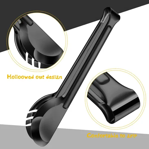 Miniatura 4 de Thenshop Juego de 30 utensilios de servir de acero inoxidable que incluye cucharas grandes, cucharas ranuradas, tenedores, cucharón de sopa, tarta