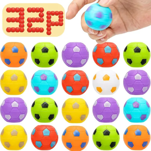 Miniatura 7 de AZEN 24 piezas de recuerdos de fiesta de fútbol para niños 4-8 8-12, mini spinners de fútbol con juguetes de pelota, rellenos de bolsas de regalo