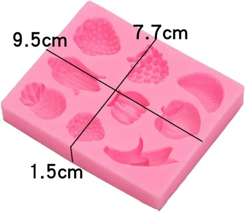Miniatura 2 de Tone Fun 2 piezas de mini planta de manzana en forma de fruta, plátano, uva, fresa, melocotón, naranja, maíz para bricolaje, pasteles, fondant