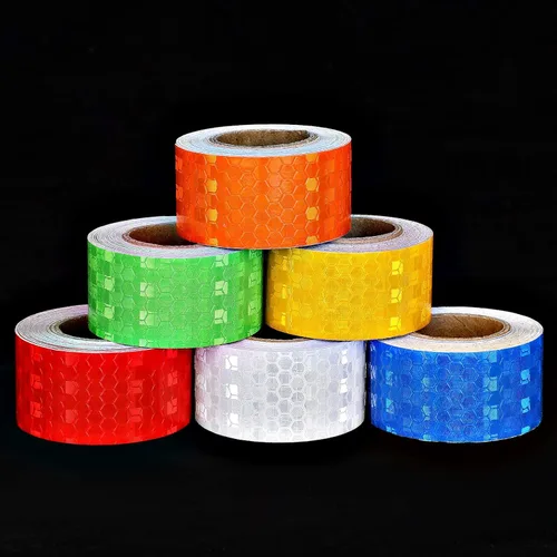 Miniatura 2 de Zonon 6 rollos de cintas reflectantes de alta visibilidad impermeables autoadhesivas pegatinas de seguridad nocturnas para visibilidad nocturna