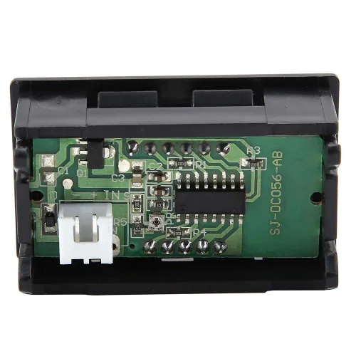 Miniatura 4 de Voltímetro de 0.56 pulgadas de dos cables DC 2.5-30 V pantalla LED digital medidor de voltímetro digital para batería de 12 V 24 V coche