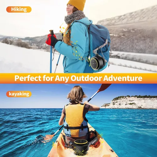Miniatura 5 de Altavoz de ducha Bluetooth con mosquetón, altavoces Bluetooth portátiles con ventosa, IP67 impermeable, inalámbrico, flotante, para camping, playa
