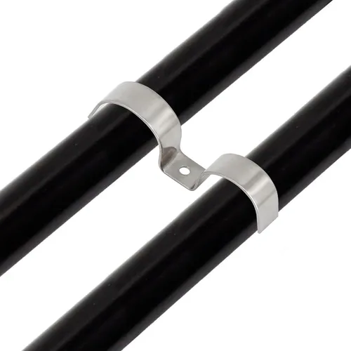 Miniatura 5 de 16Pcs 6mm 304 Stainless Steel Double Line Clamps Pipe Clamp with Screws for Pipe Tube Fixed Installation