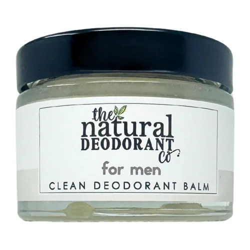 The Natural Deodorant Co, Clean - Bálsamo desodorante para hombre, 1.94 oz, sin aluminio, sin plástico, protección durante todo el día
