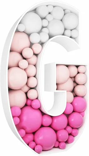 Miniatura 7 de Kit de letras rellenables de 2 pies con marco de globo de mosaico de letra K para decoración de telón de fondo de boda de fiesta de cumpleaños
