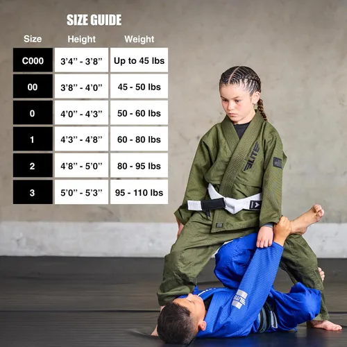Miniatura 4 de Elite Sports Kids BJJ GI - Kimono brasileño Jiujitsu Gi con tela preencogida y cinturón, para niños y jóvenes, aprobado por la IBJJF