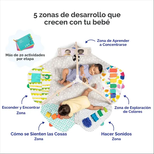 Miniatura 2 de LOVEVERY El Gimnasio de Juego Ganador de Premios para Bebés, Gimnasio de Actividad de Desarrollo Basado en Etapas y Alfombra de Juego para Bebés