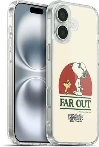 Miniatura 185 de Head Case Designs Funda de gel Woodstock 50th con licencia oficial de Peanuts Snoopy Guitar 1969 [protección de grado militar] compatible con Apple