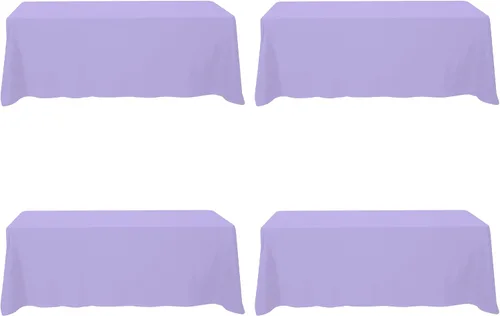 Miniatura 224 de BRILLMAX 6 Pack de Manteles Azul Marino para Mesas Rectangulares de 8 Pies 90 x 156 Pulgadas - 8 pies Mantel Rectangular a Granel de Lino
