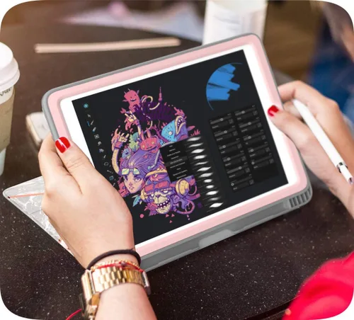 Miniatura 7 de i-Blason Funda para iPad de 6ª generación, iPad 9.7 2018/2017, [protector de pantalla integrado] funda inteligente de cuerpo completo triple [Cosmo]