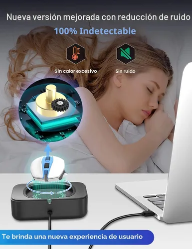 Miniatura 4 de Meatanty Mover de Ratón Indetectable, Dispositivo de Jiggle de Ratón Supersilencioso Se Mueve Al Azar, Agitador Sacudidor Automático Risueño