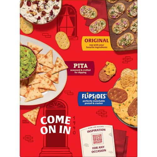 Miniatura 10 de Town House Galletas horneadas al horno de pita, sal marina, aperitivos salados, tamaño familiar, caja de 15 onzas (1 caja)